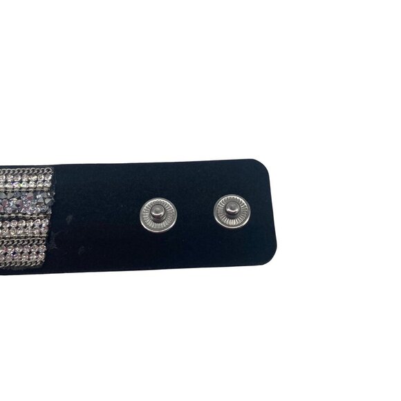 Paparazzi Jewelry Really Rock Band Bracelet Black & White Snap Closure For Women - Picture 5 of 8